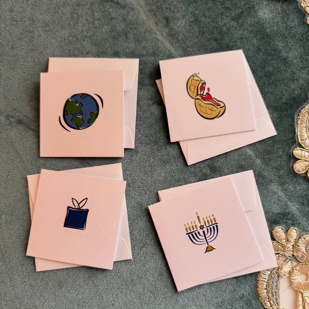 36 Pc Vintage Hanukkah Holiday Card & Label Ephemera Bundle Deadstock